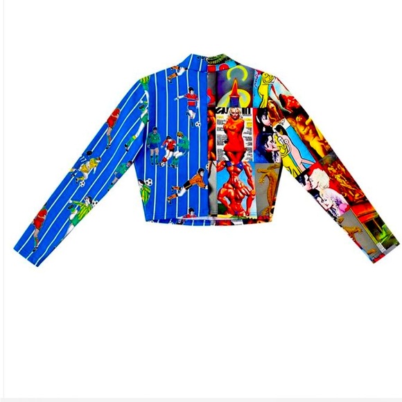 Fashion Brand Company AI Soccer Stripe Long Sleeve Mock Neck Top - Picture 4 of 7